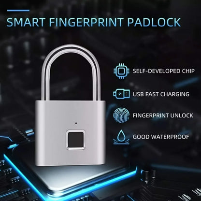 Keyless USB Charging Door Lock Fingerprint Smart Padlock