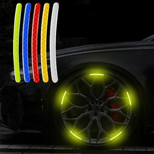 Car Wheel and Door Handle Hub Reflective Stripes